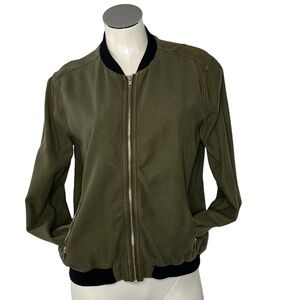 SP BLACK Olive Green Women's Bomber Jacket Size S